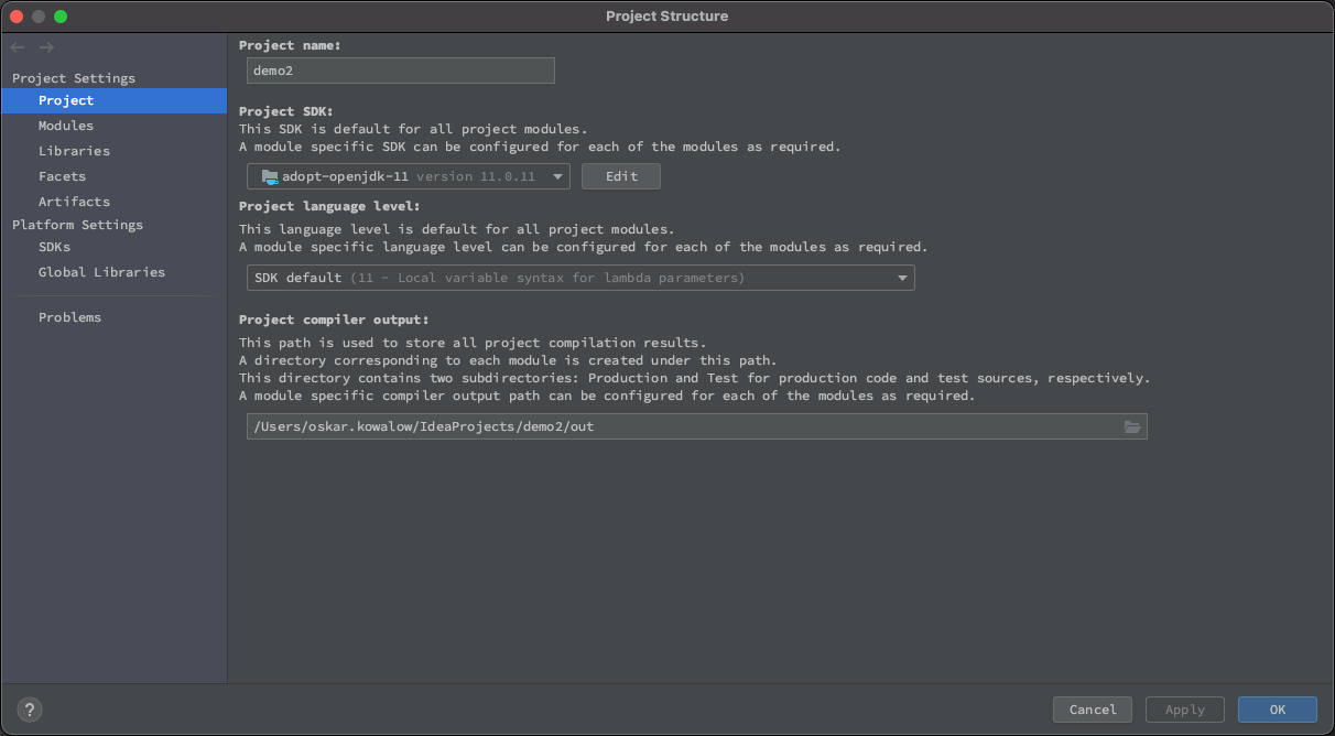 IntelliJ Project Structure